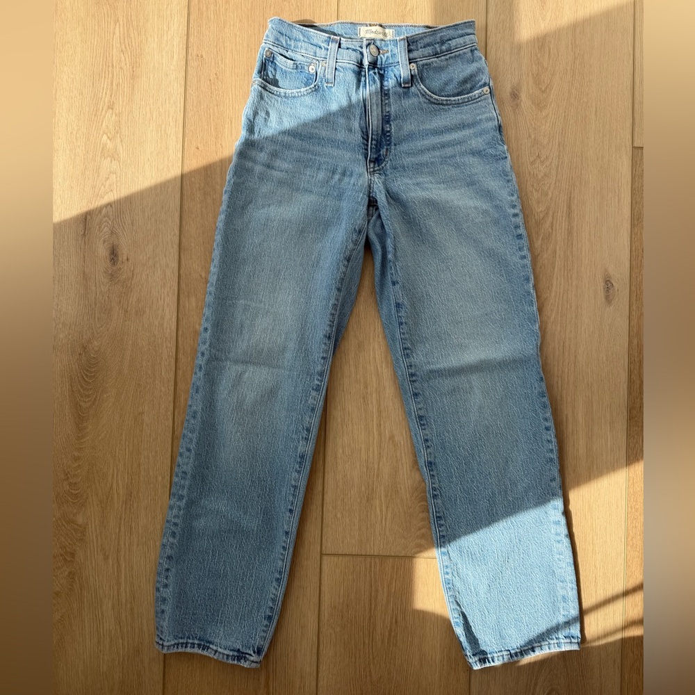 Madewell Mid-Rise Light Blue Straight Leg Jeans